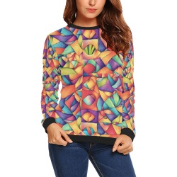 Psychedelic Ocean All Over Print Crewneck Sweatshirt for Women (Model H18)