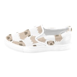 Chubby Pugs Women's Unusual Slip-on Canvas Shoes (Model 019)