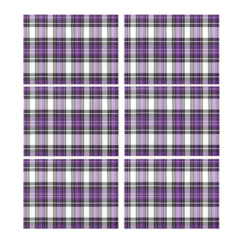 Purple Black Plaid Placemat 14’’ x 19’’ (Set of 6)