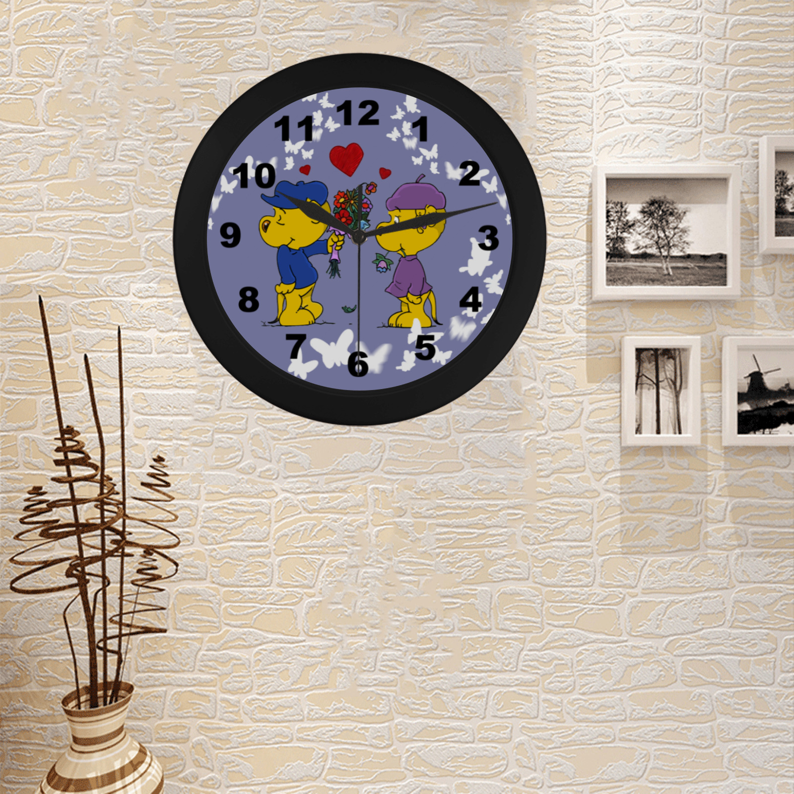 Ferald and Sahsha Ferret Circular Plastic Wall clock
