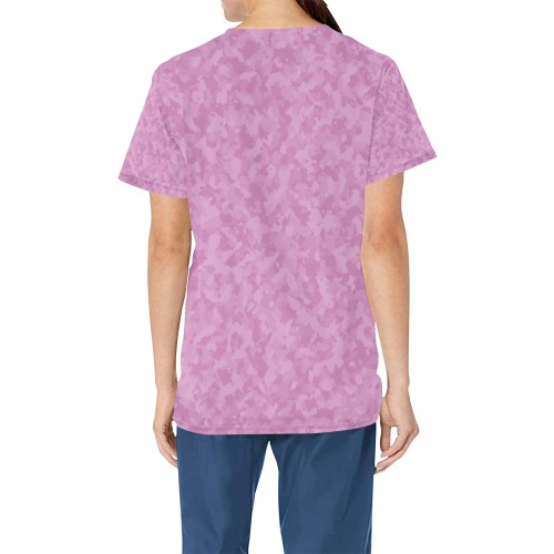 WILD ASTER-24 All Over Print Scrub Top
