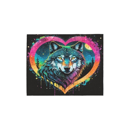Neon Wolf Heart