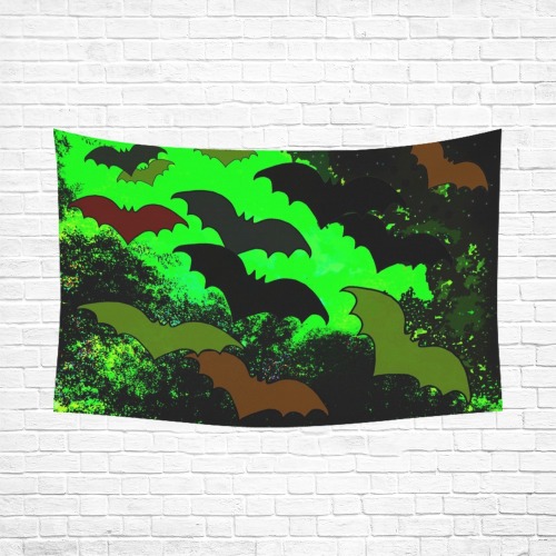 Bats In Flight Green