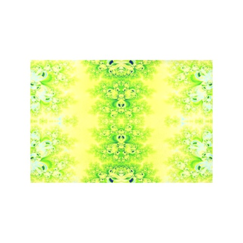 Sunny Ukrainian Sunflowers Frost Fractal Placemat 12’’ x 18’’ (Set of 6)