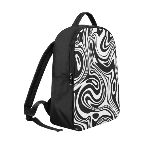 Black and White Marble Popular Fabric Backpack (Model 1683)