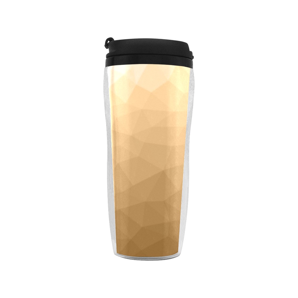 Brown gradient geometric mesh pattern Reusable Coffee Cup (11.8oz)