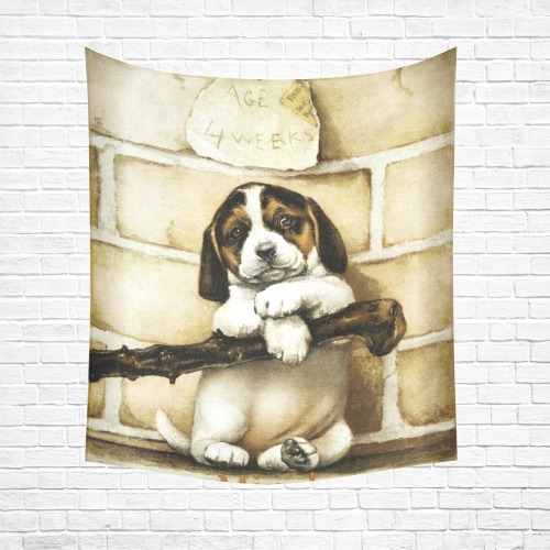 Mine! Cotton Linen Wall Tapestry 51"x 60"