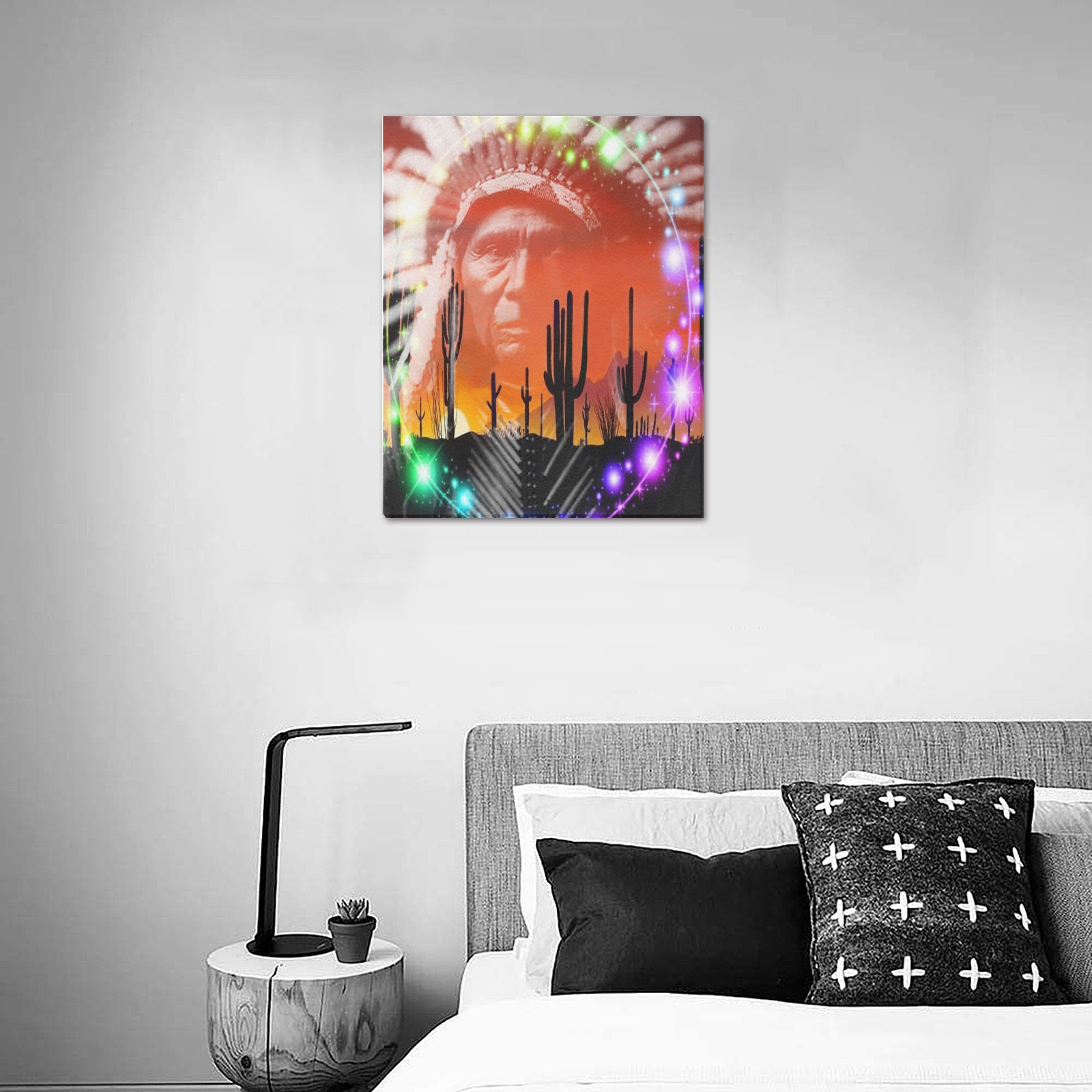 Native American Ghost Dance Upgraded Canvas Print 16"x20"