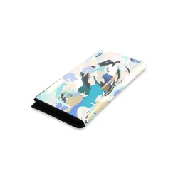 Modern abstract paint shapes-963 Women's Leather Wallet (Model 1611)