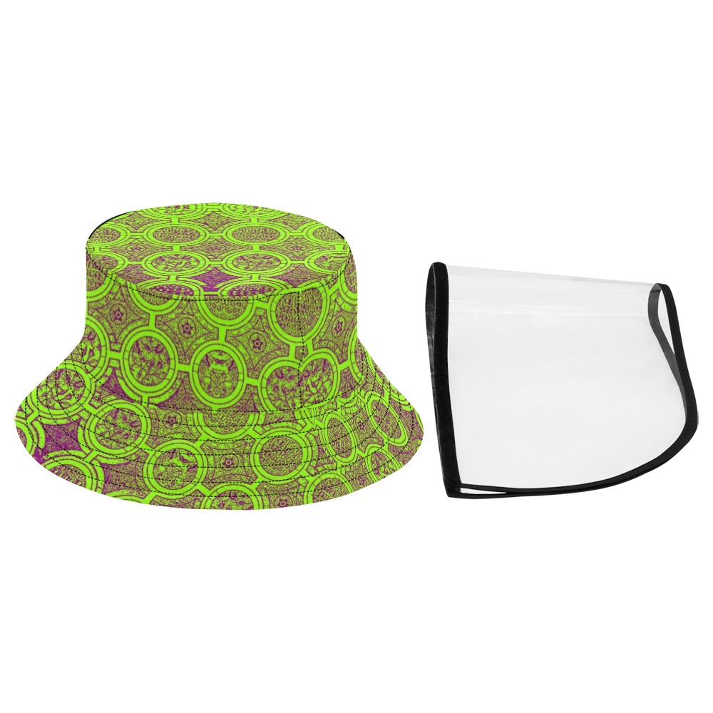 AFRICAN PRINT PATTERN 2 Women's Bucket Hat (Detachable Face Shield)
