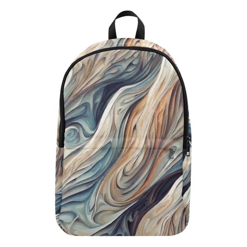 Abstract Pattern Backpack Fantastic curvy lines of pastel colors abstract Fabric Backpack for ...