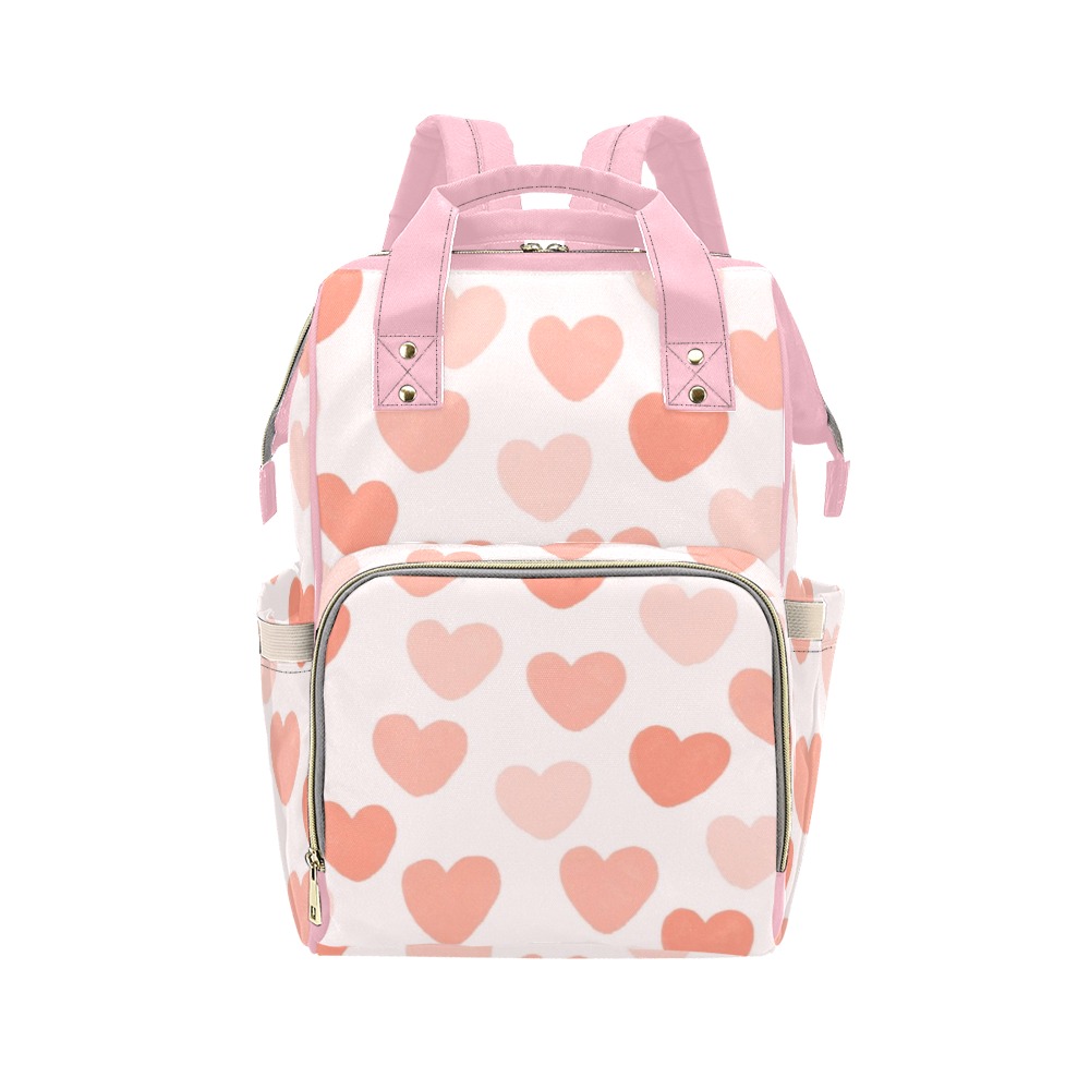 Sweet Hearts Diaper Bag Multi-Function Diaper Backpack/Diaper Bag (Model 1688)