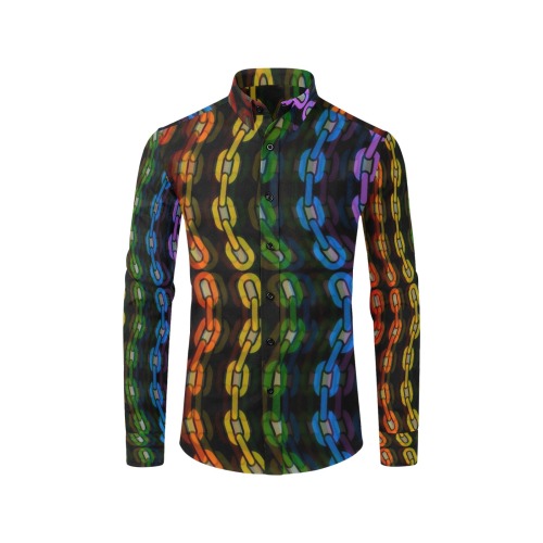 Pride Chains by  Fetishworld Men's All Over Print Casual Dress Shirt (Model T61)