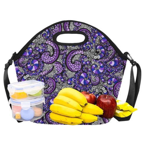 Purple Pulse Neoprene Lunch Bag/Large (Model 1669)
