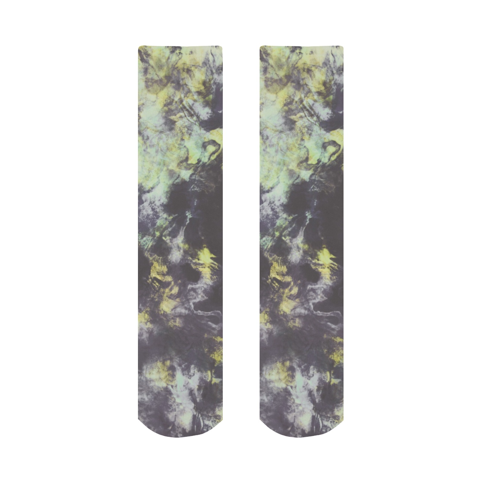 Green and black colorful marbling All Over Print Socks for Men