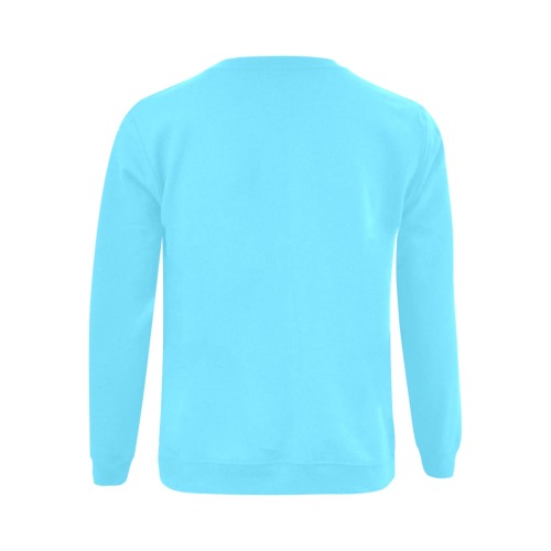 Franciscan Tau Cross Peace and Good  Blue Metallic Gildan Crewneck Sweatshirt(NEW) (Model H01)