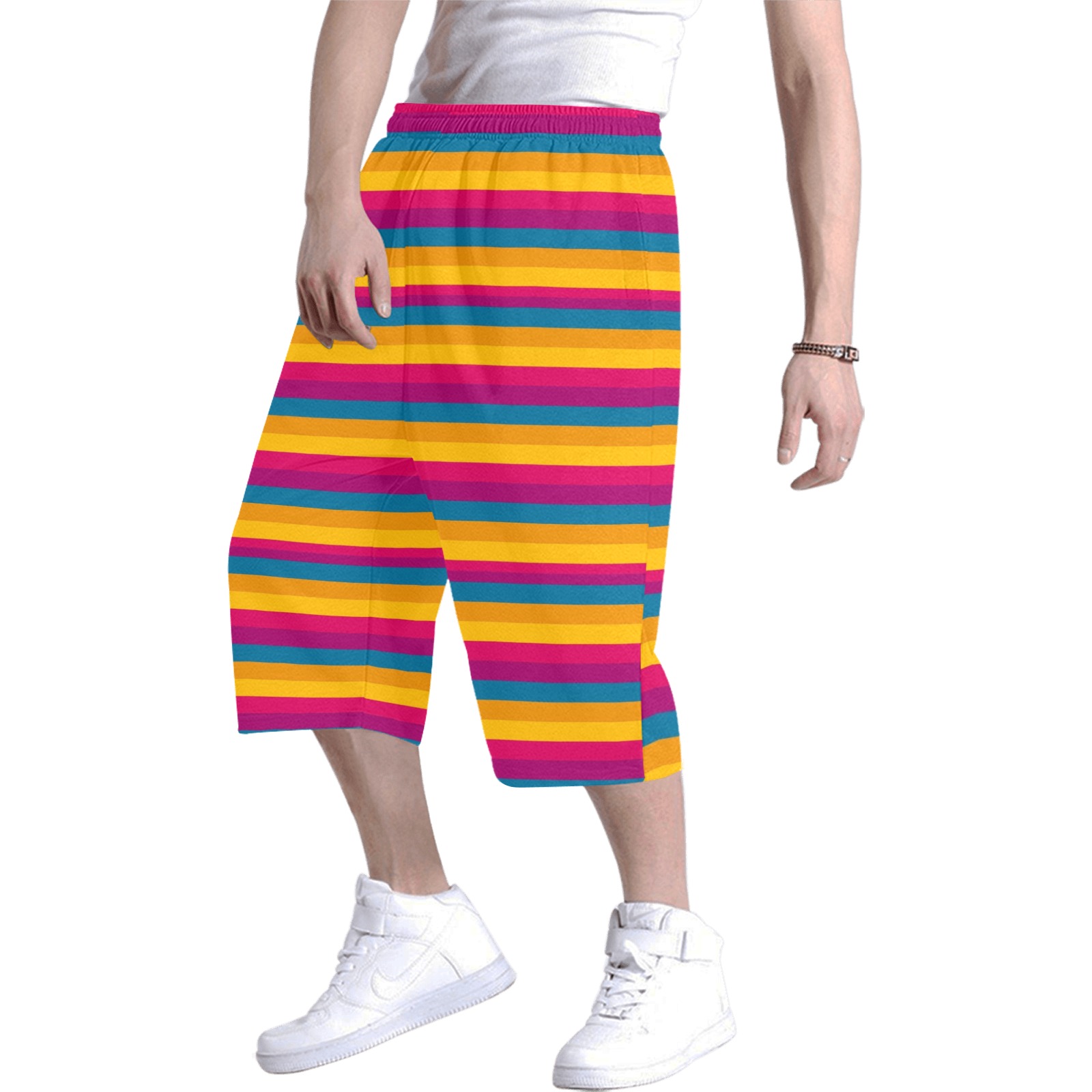 Colors by Fetishworld Men's All Over Print Baggy Shorts (Model L37)