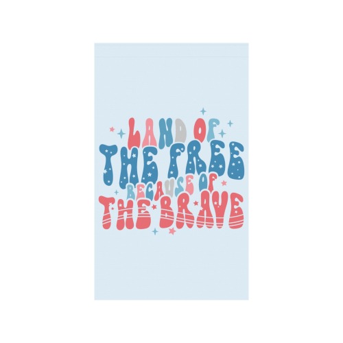 Retro Land Of The Free Because Of The Brave Garden Flag 36''x60'' (Two Sides Printing)