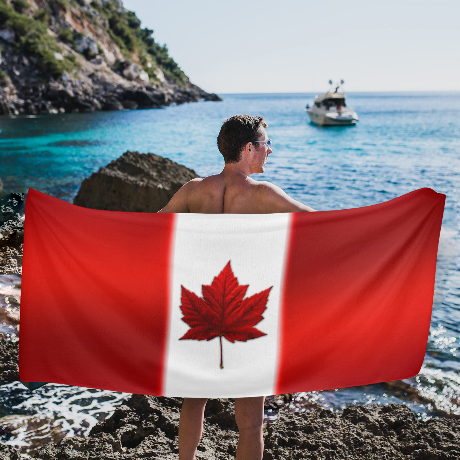 Canada Flag Towels Beach Towel 31"x71"(NEW)