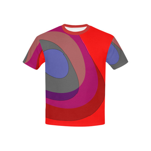 Red Abstract 714 Kids' All Over Print T-shirt (USA Size) (Model T40)