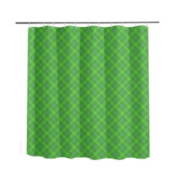 green plaid tartan diagonal 1 Shower Curtain 66"x72"