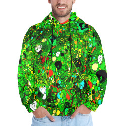 Green Abstract Art 409 Men's All Over Print Hoodie (Model H61)