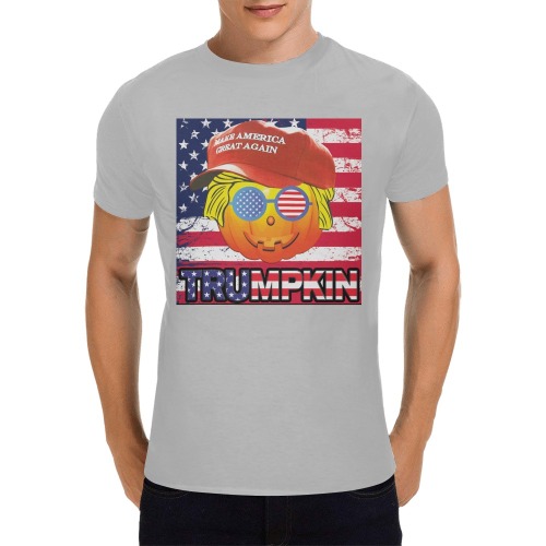 Donald Trump Pumpkin Patch Thanksgiving Graphic Men's T-Shirt in USA Size (Front Printing Only)