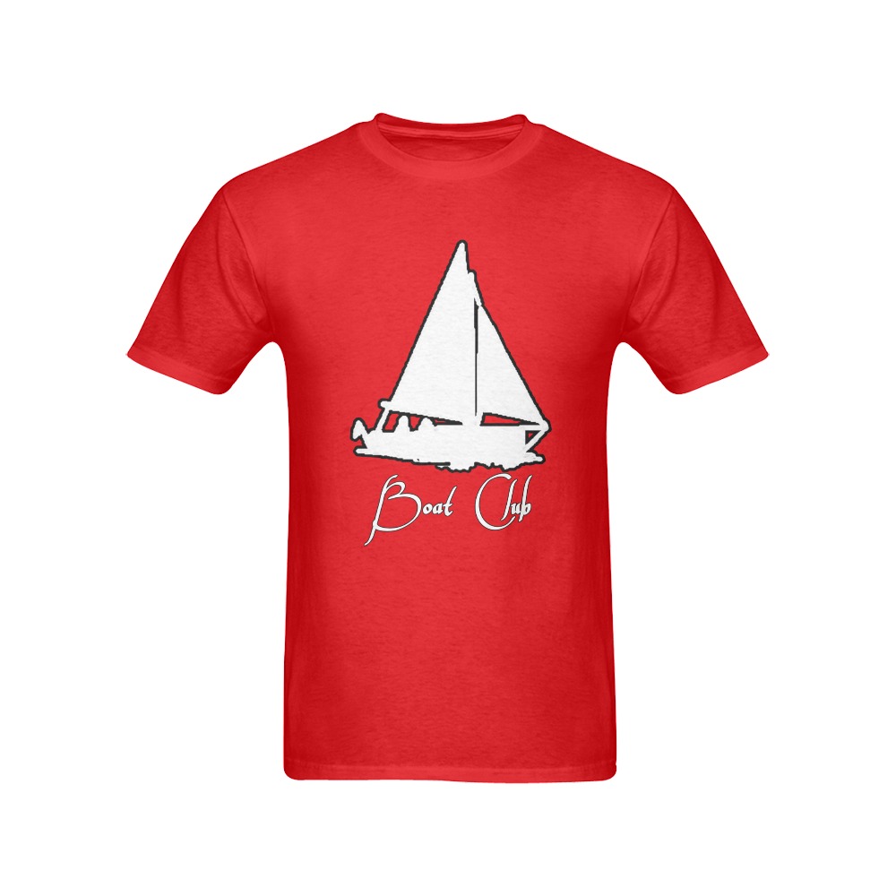 Boat Club Cruise Red Tee Men's T-Shirt in USA Size (Front Printing Only)