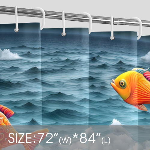 Ocean Life Shower Curtain 72"x84"
