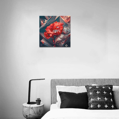 April Showers bring May Flowers Upgraded Canvas Print 16"x16"