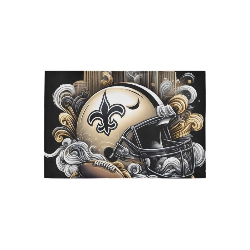 NFL Smoke Helmet Matt Azalea Doormat 24" x 16" (Sponge Material)