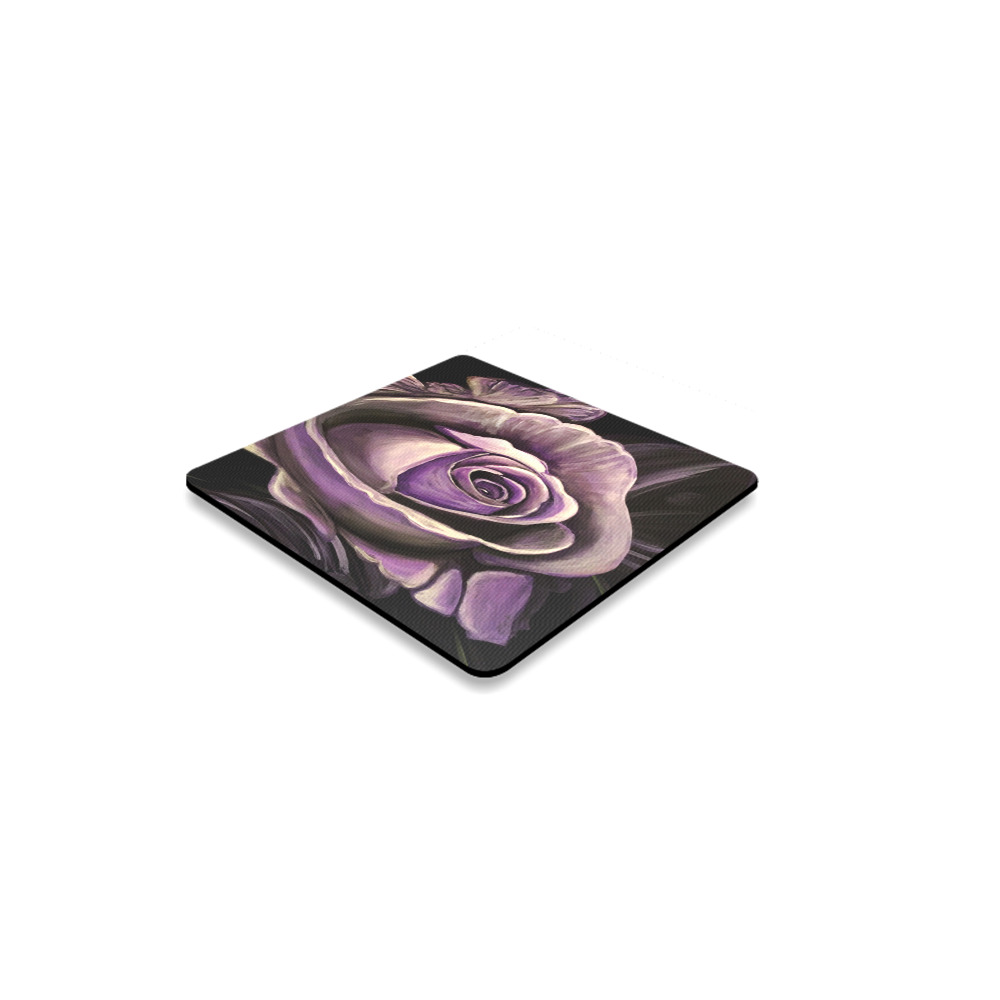 Purple Rose Square Coaster