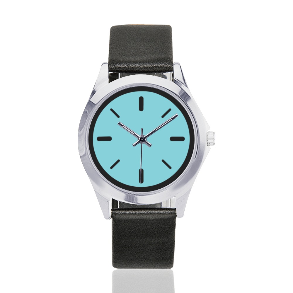 bb u5ur Unisex Silver-Tone Round Leather Watch (Model 216)