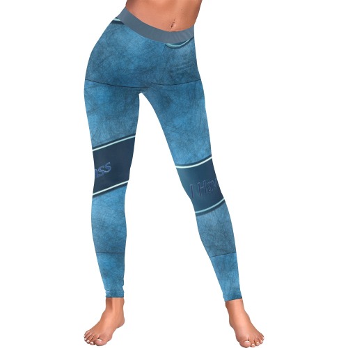 I Have Class Women's Low Rise Leggings (Invisible Stitch) (Model L05)