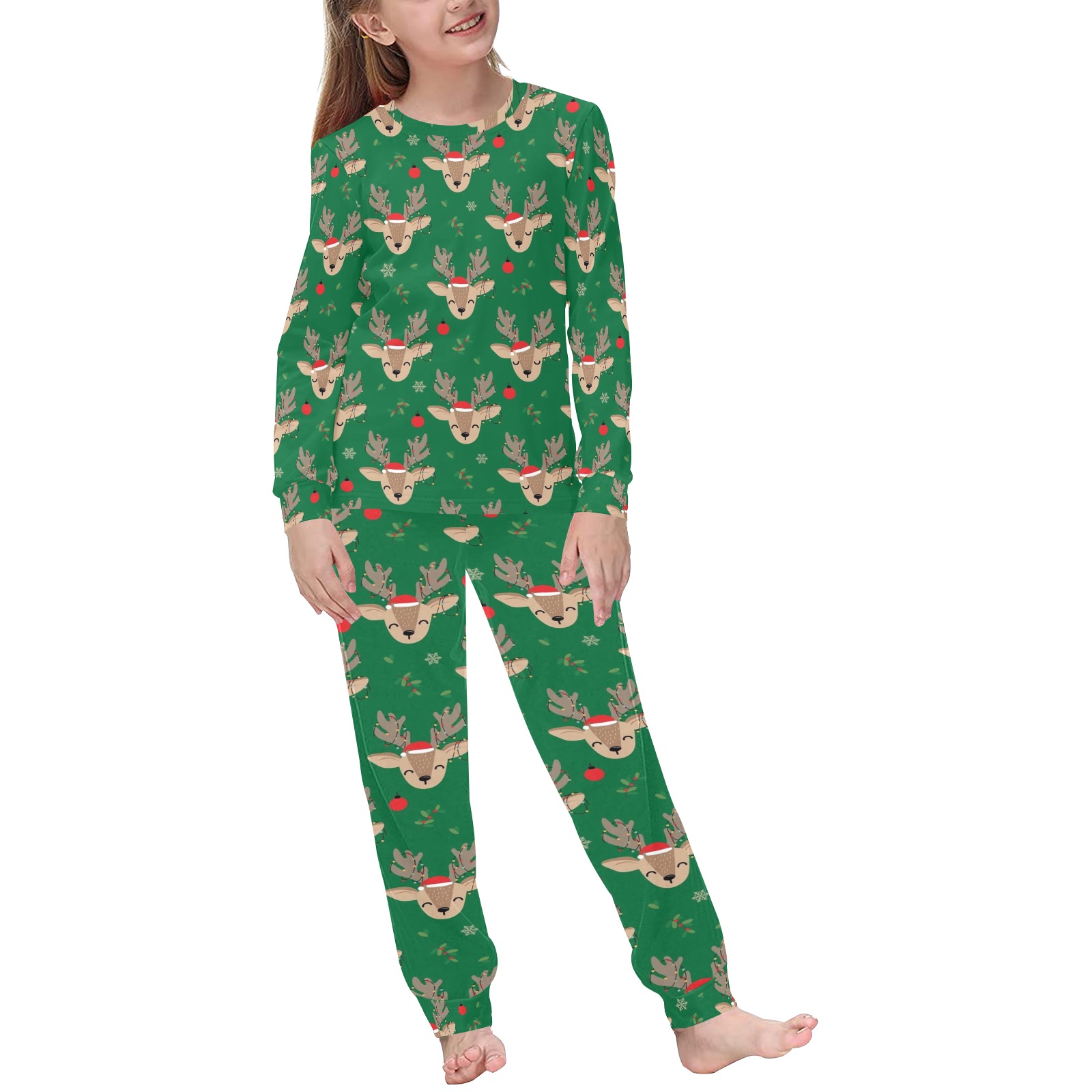 Adorable reindeer Kid Pjs Kids' All Over Print Pajama Set