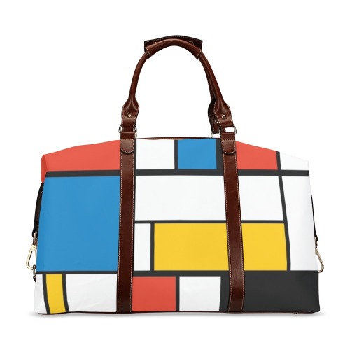 Mondrian De Stijl Modern Classic Travel Bag (Model 1643) Remake