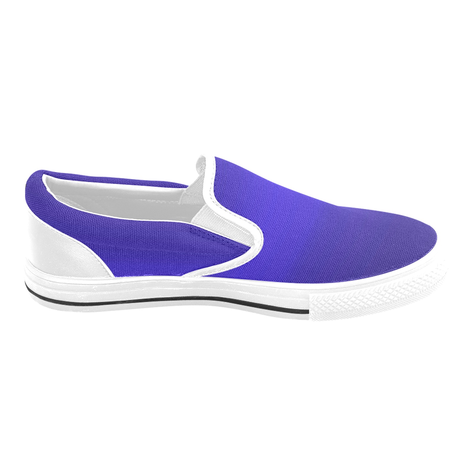 blu pur white Men's Slip-on Canvas Shoes (Model 019)