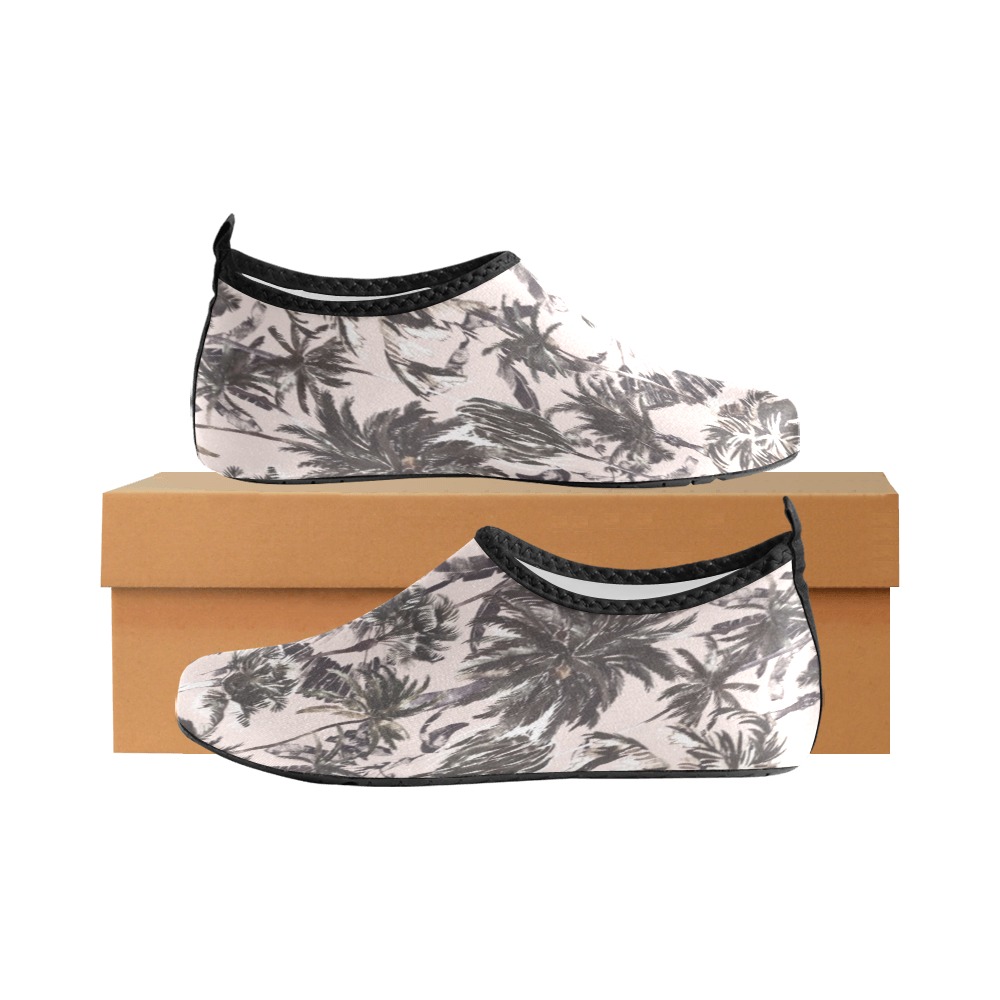 Obsession_tropical_palm_trees Women's Slip-On Water Shoes (Model 056)