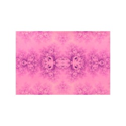 Pink Morning Frost Fractal Placemat 12’’ x 18’’ (Set of 6)