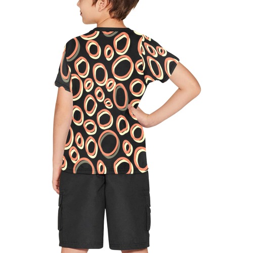 Abstract Ovals Big Boys' All Over Print Crew Neck T-Shirt (Model T40-2)