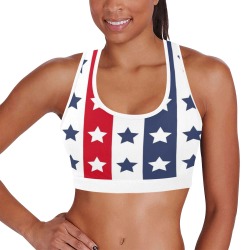 4th Of July Pattern - independence Day-06 Women's All Over Print Sports Bra (Model T52)