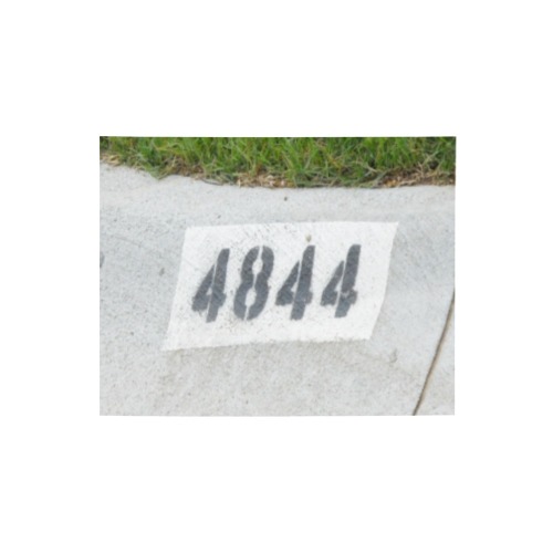 Street Number 4844 Photo Panel for Tabletop Display 8"x6"