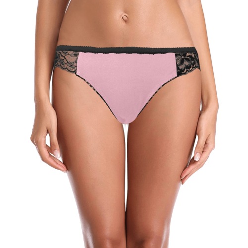 Pink Lace Women's Lace Panty (Model L41)