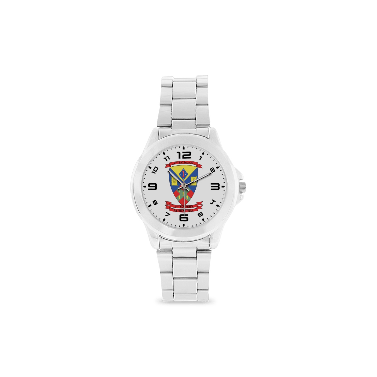 2nd Battalion, 5th Marines Unisex Stainless Steel Watch(Model 103)
