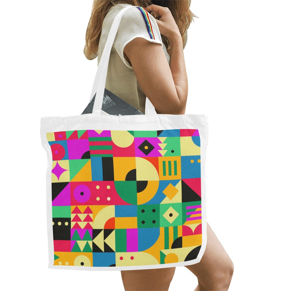 Abstract Modern Garden Canvas Tote Bag/Large (Model 1702)
