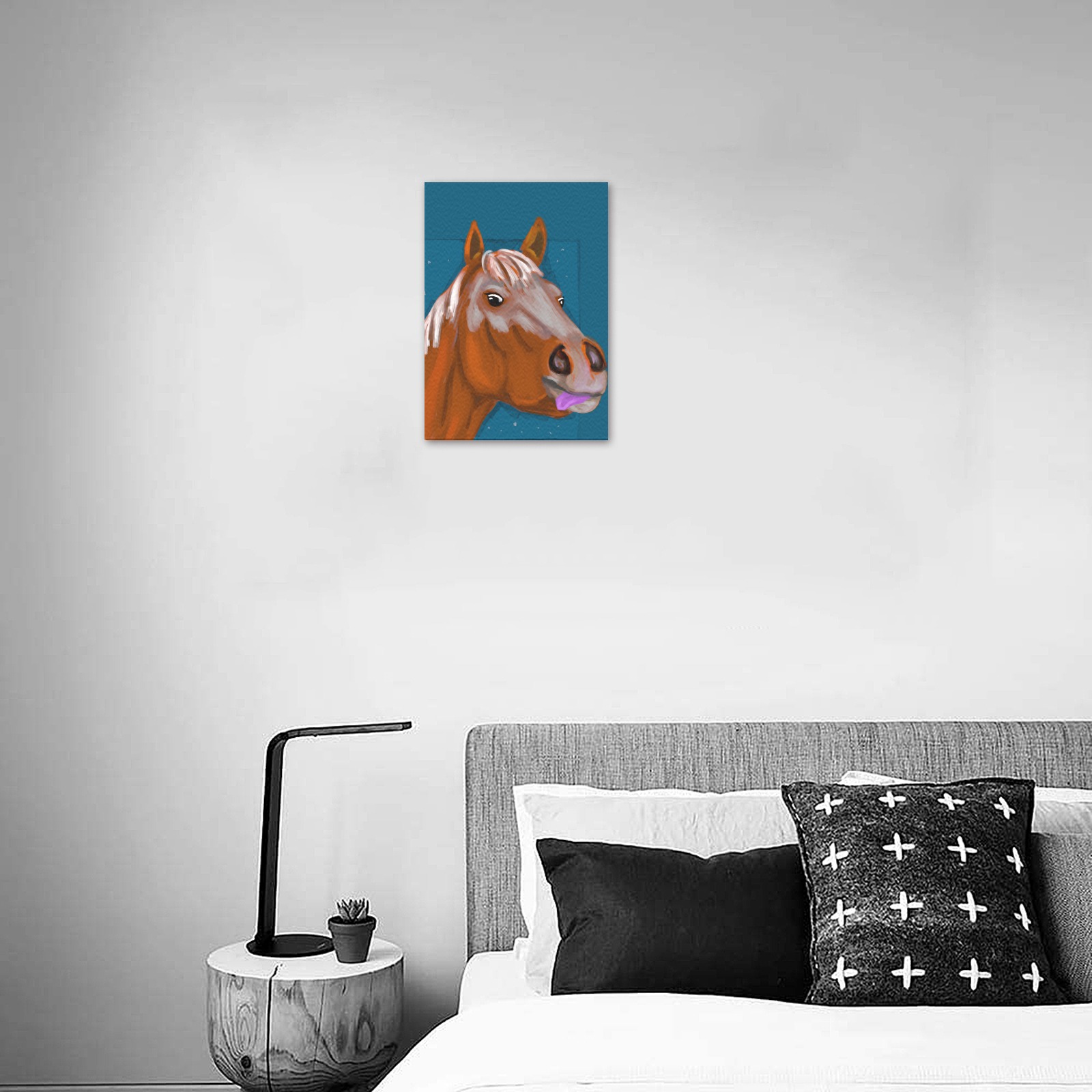 Funny winter horse Upgraded Canvas Print 5"x7"