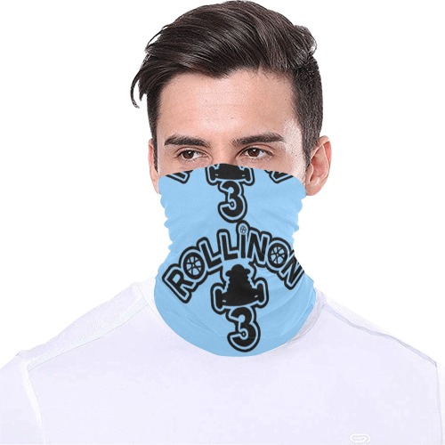 RollinOn3 Sky Blue Neck Gaiter Multifunctional Headwear