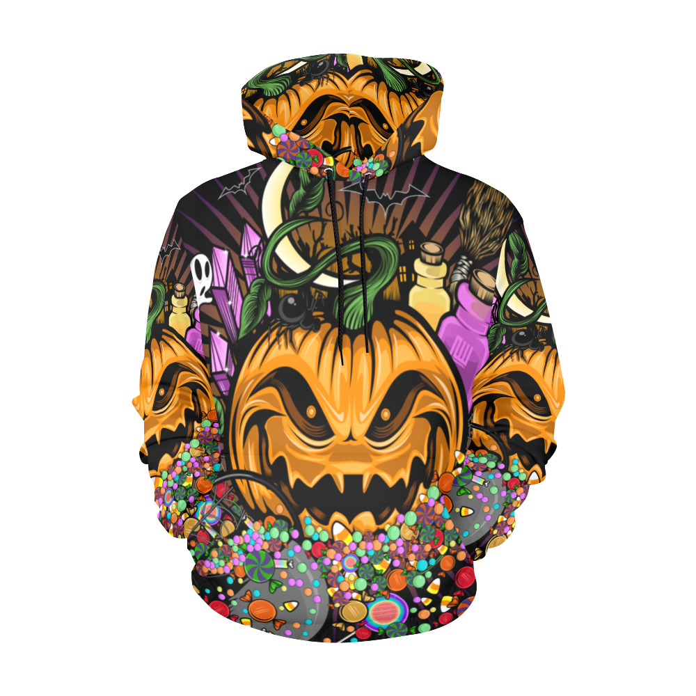 Halloween Treats All Over Print Hoodie for Men (USA Size) (Model H13)