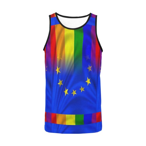 Euro Pride Flag Pop Art by Nico Bielow Men's All Over Print Tank Top (Model T57)