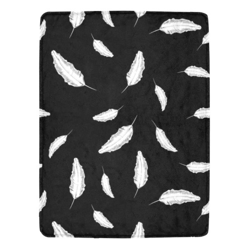 White Feathers Ultra-Soft Micro Fleece Blanket 60"x80"